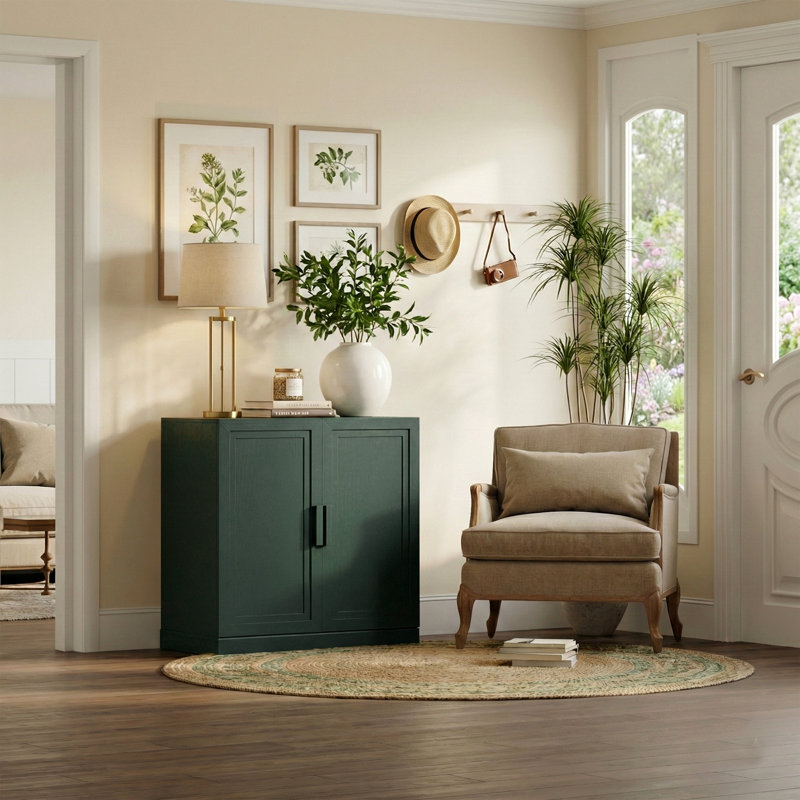 Gershwin Accent Storage Cabinet, 31" H x 31" W x 16" D, Dark Green