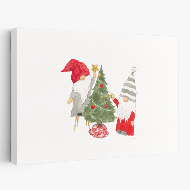 Gnomes d'hiver IV - arbres de Noël noirs décoratifs, H 16 po x l 24 po