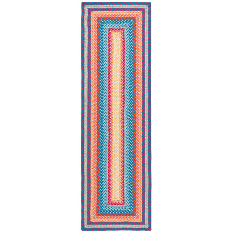 Tapis intérieur / extérieur Ceaira Performance, Red/Orange, Tapis de couloir 2 pi 3 po x 8 pi
