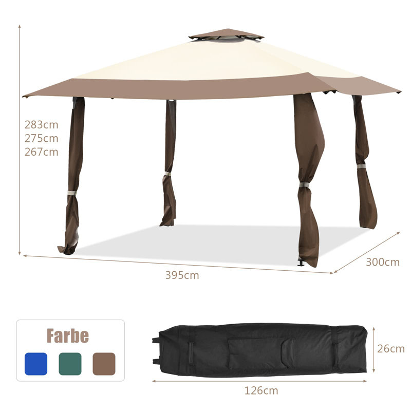 Pavilion Party Tent Garden Pavilion, Brown