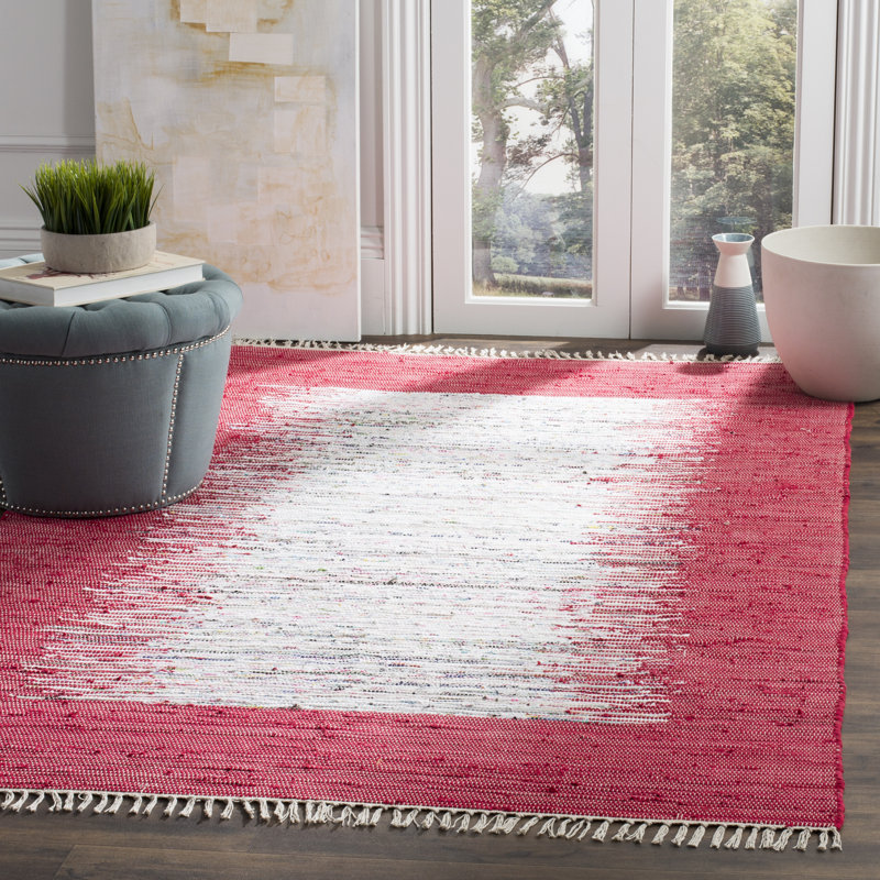 Pascual Hand Woven Cotton Abstract Rug, Rectangle 8' x 10'