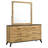 6-Drawer Dresser And Mirror Natural Pine