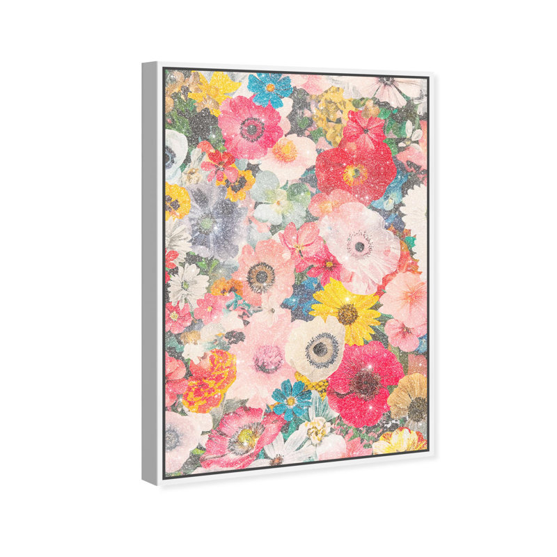 Oliver Gal Photobloom Floral and Botanical - Diamond Dust Framed Canvas Art, 45" H x 30" W, Cream