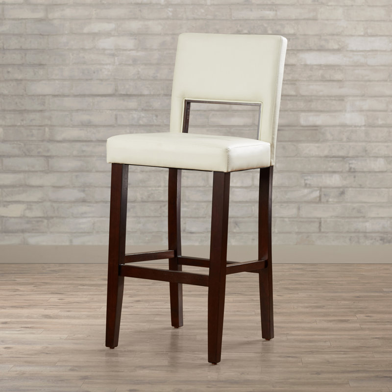 Veda Upholstered Counter and Bar Stool, Bar Stool (30" Seat Height), White
