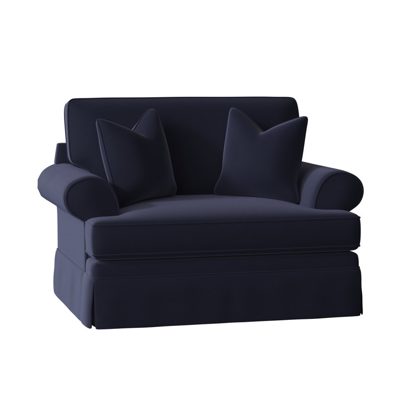 Brookner Upholstered Armchair, Canvas Navy Sunbrella® Canvas