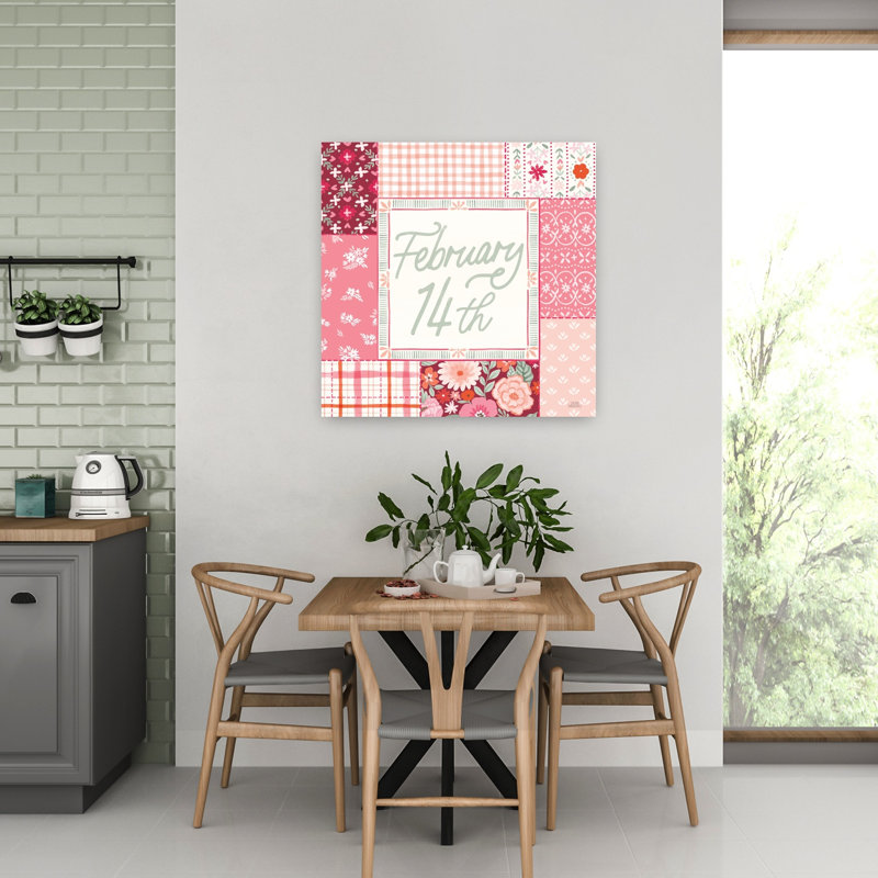 Blooming Hearts II V2, art floral contemporain, H 32 po x l 32 po