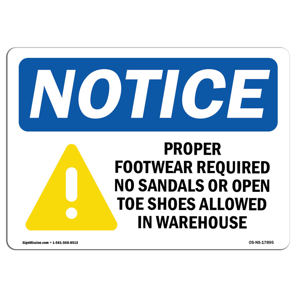 No Open Toe Shoes Flip Flops Or Sandals Beyond This Point Sign, -  Walmart.com
