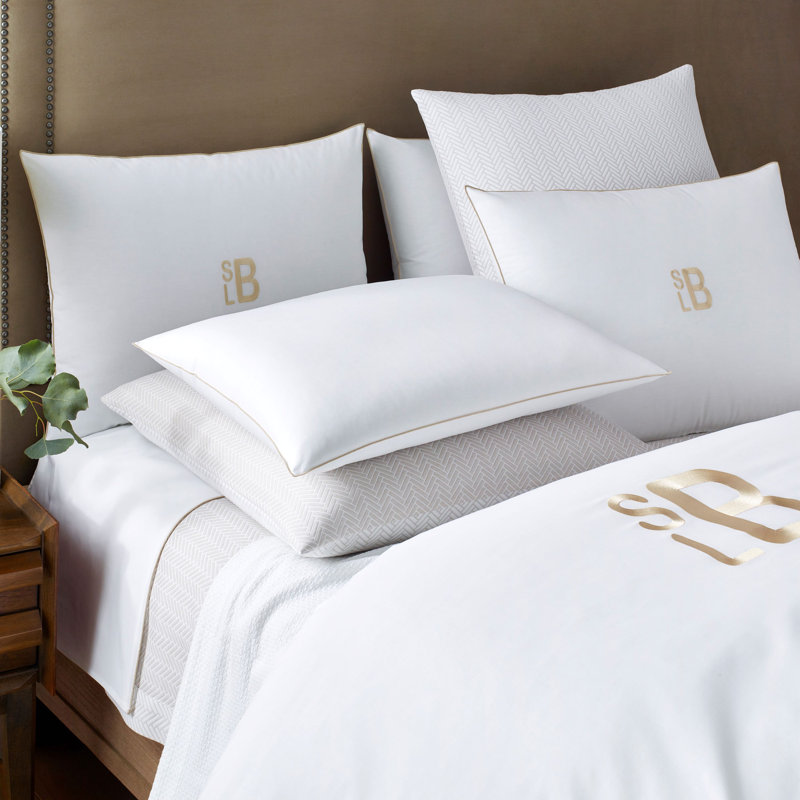 Arlo Percale Sheet Set, Natural/Lagos, Queen Sheet Set with 2 Standard Pillowcases