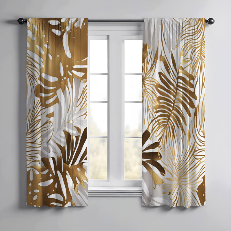Paire de rideaux semi-transparents Filenn, L 40 po x L 52 po
