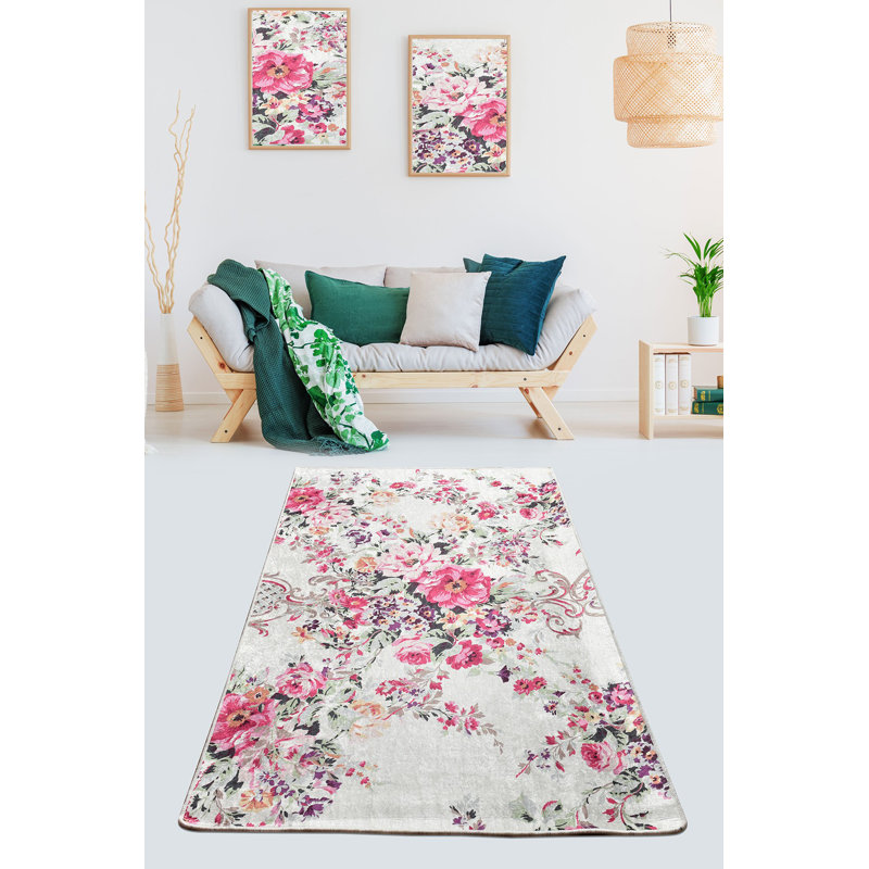 Antibacterial Round Carpet, 39.4 Inches Diameter, 100% Polyester, 0.2 Inches Pile Height | Non-Slip Underside, Machine Washable | Perfect for Living Room, Bedroom, and Playroom, Soft and Durable Design