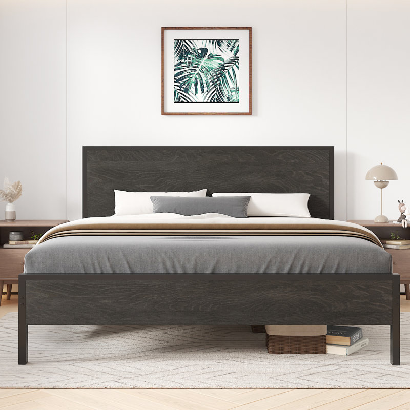 Shaurice Platform Bed, Black, Queen