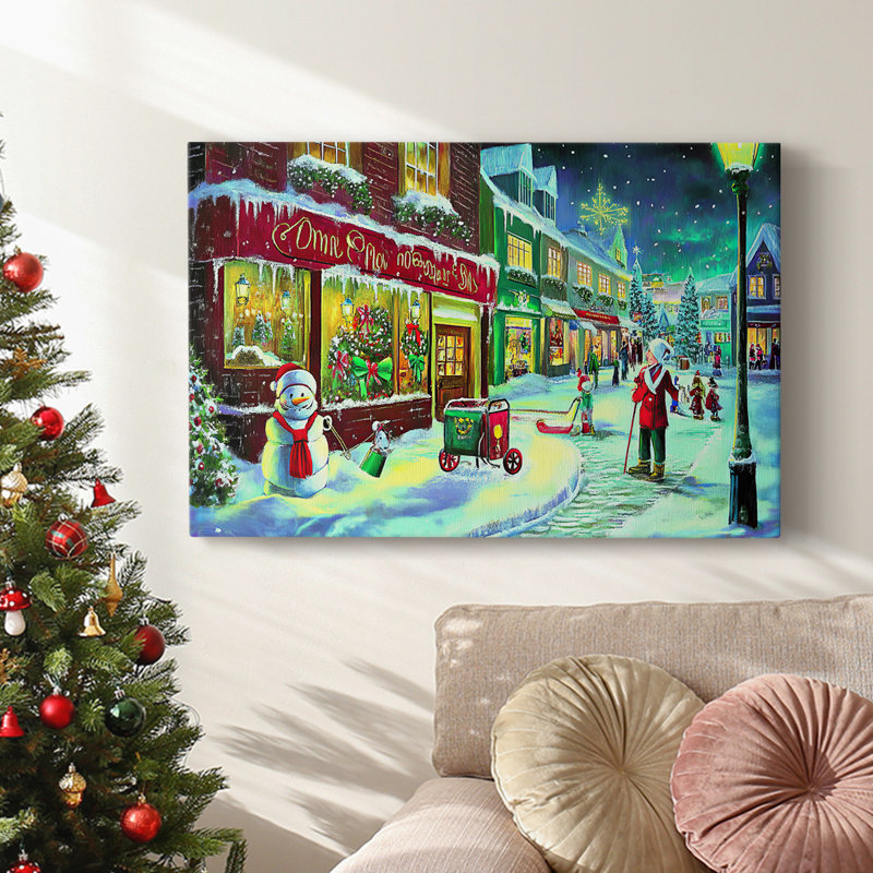 Christmas Holiday Arts - Toile tendue avec châssis, H 40 po x l 60 po