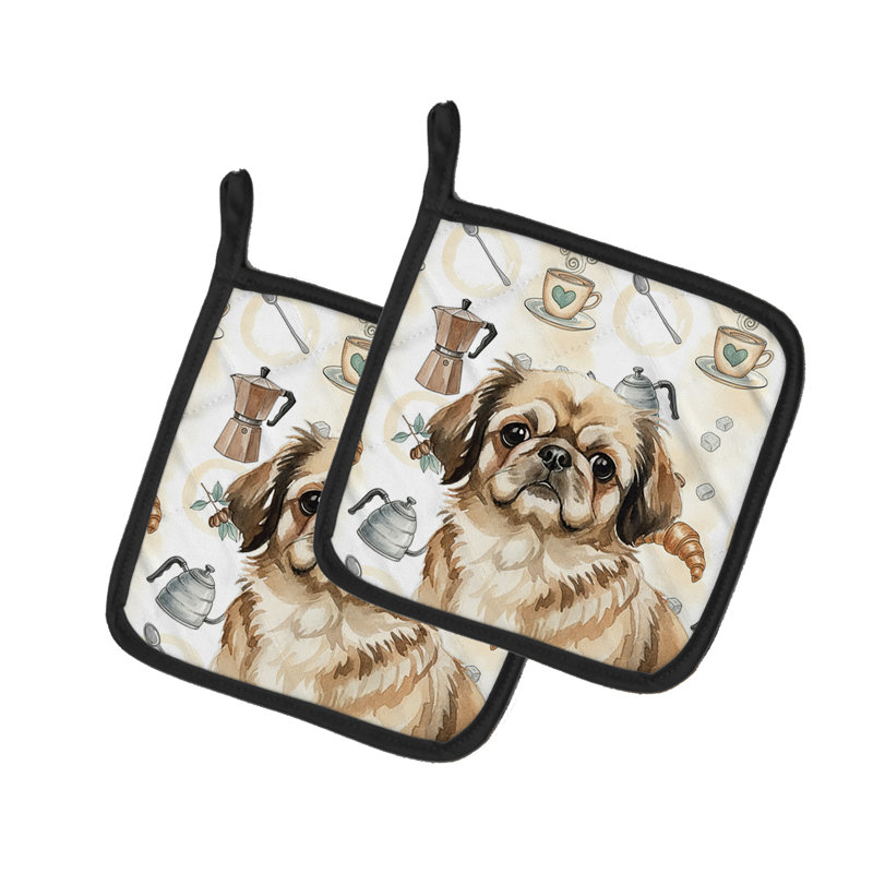 Paire de porte-casseroles Sable Pekingese Coffee Bar