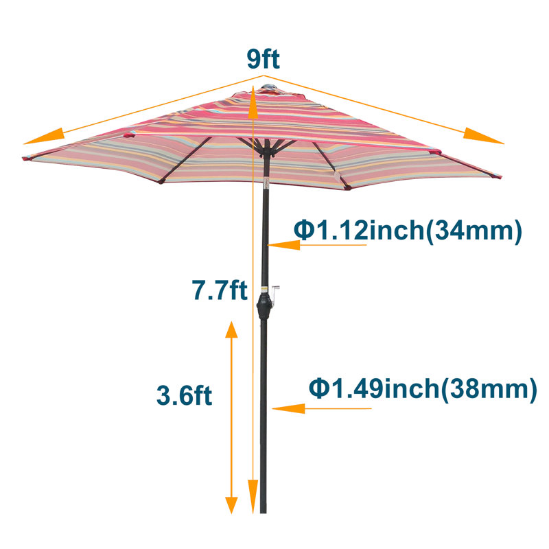 9 PARAPLUIES rayures rouges