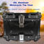 45L Large Aluminum Motorcycle Top Case – Waterproof, Anti-Theft, Shock Resistant Rear Trunk with Security Lock & Baseplate, Global Helmet & Luggage Storage for Motorbike & Scooter, Flat Silver-243333208