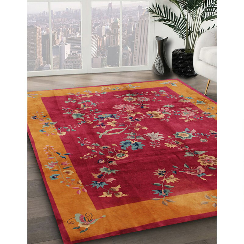 Chemene Floral Indoor Rug, Round 6'