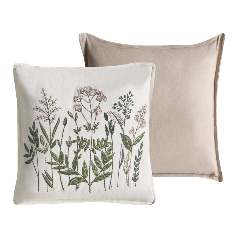 White, Beige Square Cushion