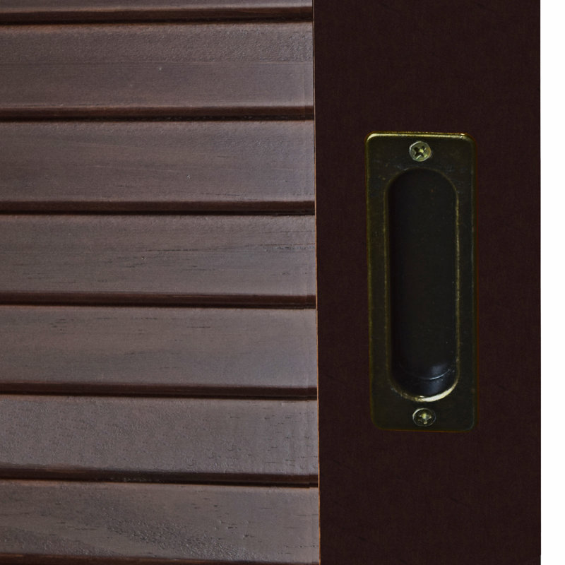 Armoire en bois massif Portwin, Café