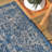 Leonora Bohemian Textured Weave Floral Navy/Gray Indoor/Outdoor Rug-864140492