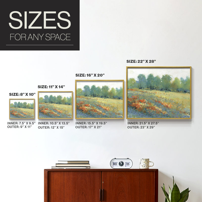 Rural Land I -Framed Print - Restickable, 8" H x 10" W