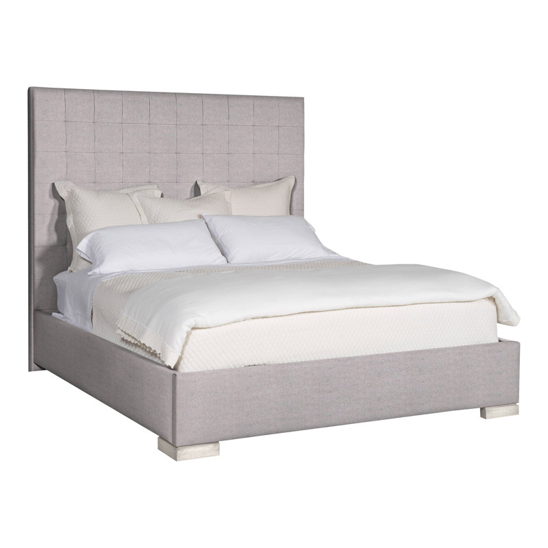 Wyeth Upholstered Bed, Nadia Linen, California King, Casa Blanca