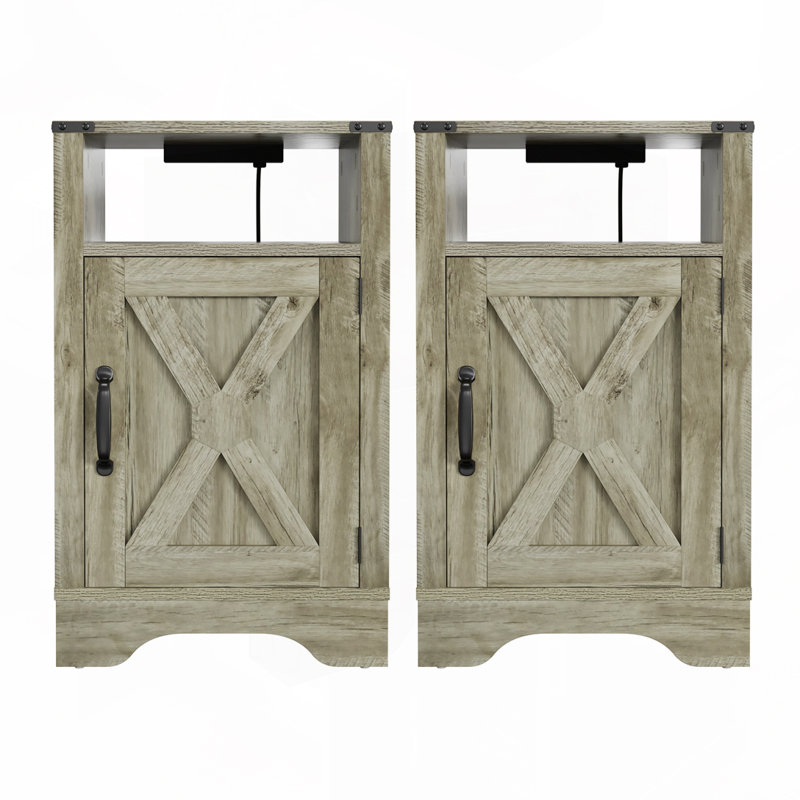 Farmhouse Nightstand 2pc