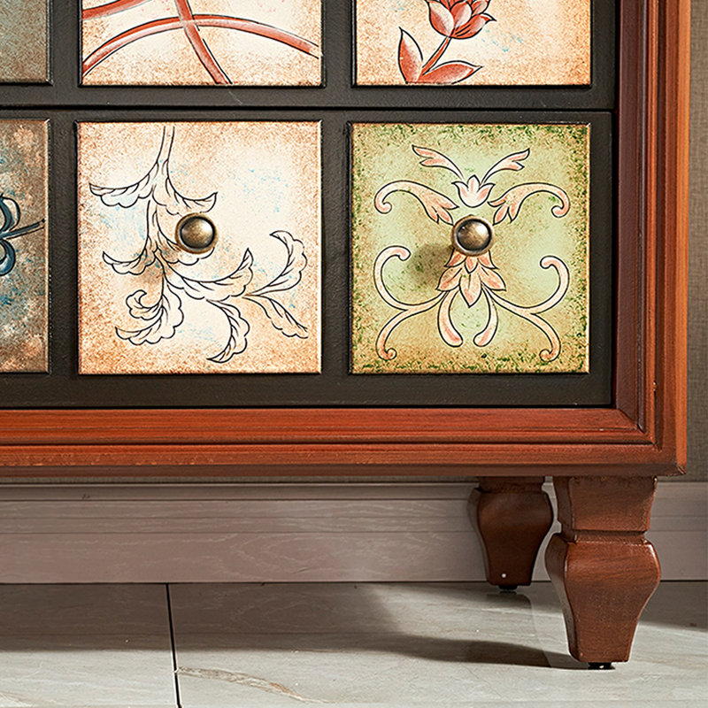 Classic Brown Versatile Wood Accent Chest.