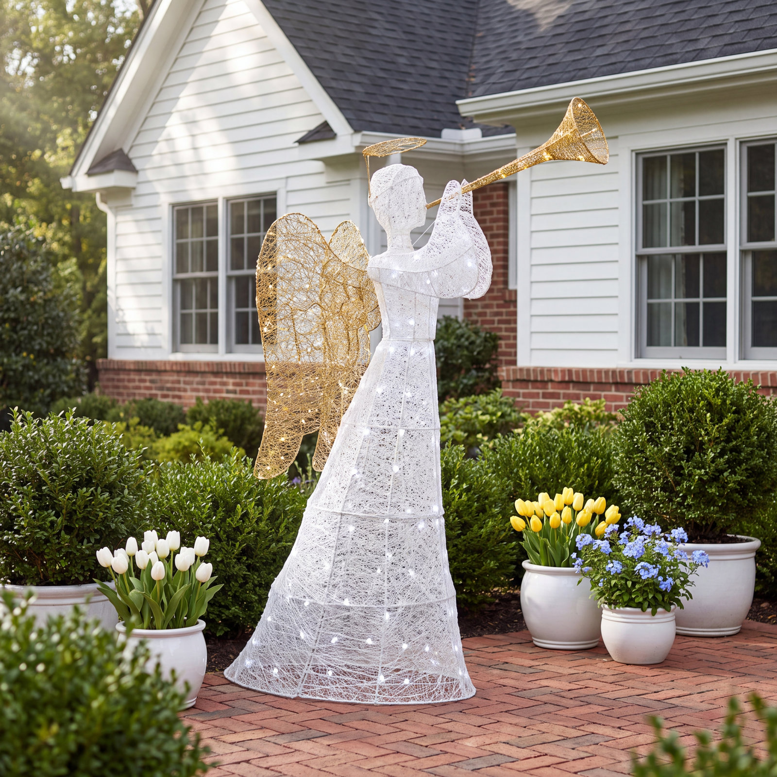 The Holiday Aisle® 5' Lighted White Angel