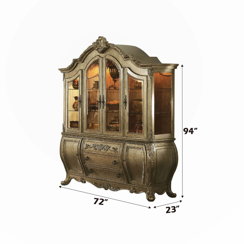 Huche en bois avec éclairage en bois, Brun