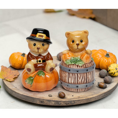 Pilgrim Teddy Bear Salt And Pepper