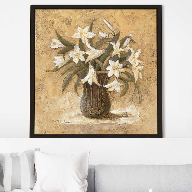 Gold Mine I (carré), reproduction, Cadre flottant espresso, H 27,5 po x l 27,5 po x P 2 po