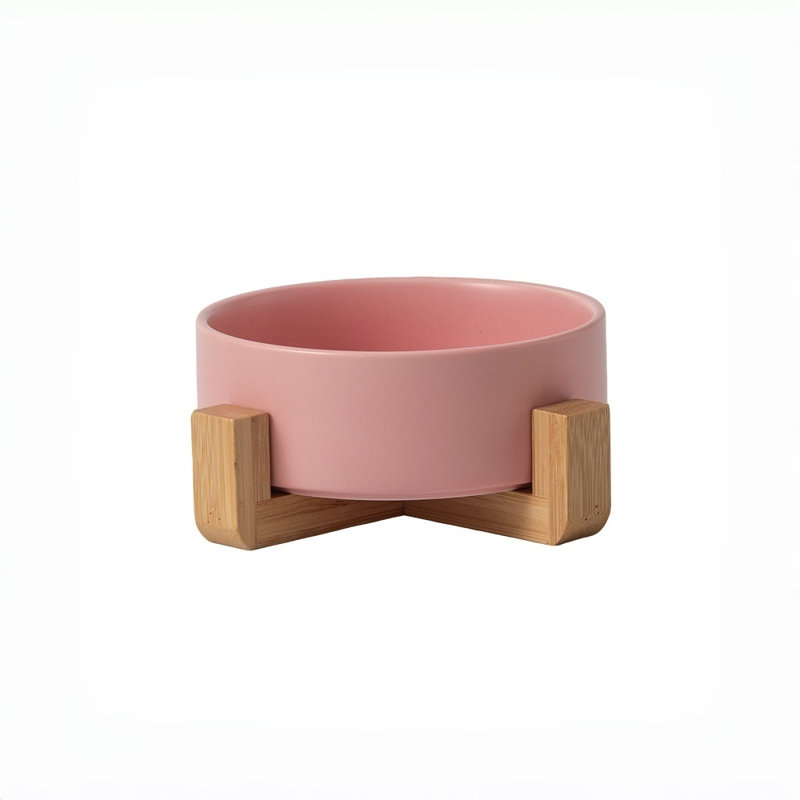Bol anti-basculement en céramique pour nourriture pour animaux avec support pour chats