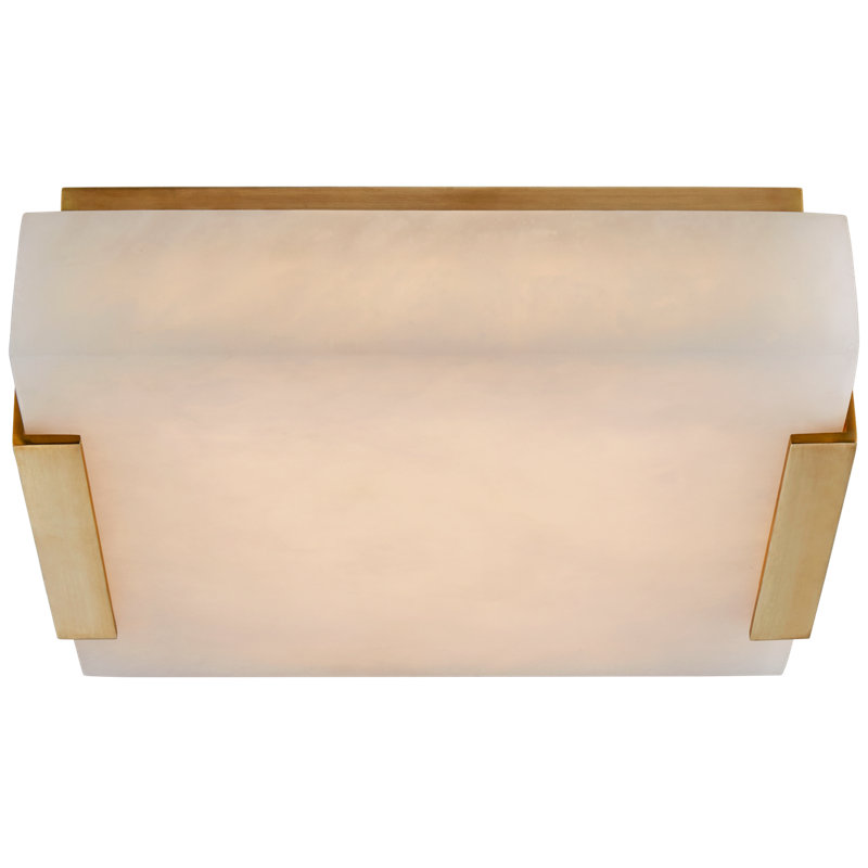 Kelly Wearstler Covet Medium Flush Mount, Antique Brass, 2.75" H x 14.25" W x 14.25" D