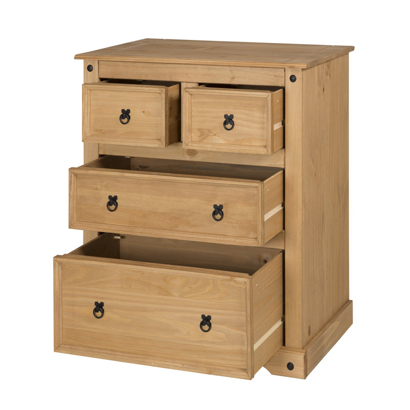 Bridewell 92cm W 4 - Drawer Chest of Drawers, Antique Wax