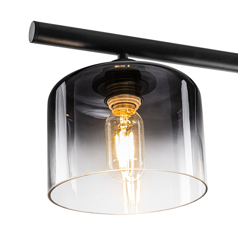 3 - Light Gradient Smoky Bell Shade Kitchen Island Linear Pendant