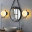 Élégante lampe murale noire, corps en métal avec capuchon en verre, 5,9 x 8,7 x 9,1 pouces | Douille E14, 40 W maximum (ampoule non incluse) | Design moderne, parfait pour le salon, la chambre à coucher et le bureau, classé IP20-116324617