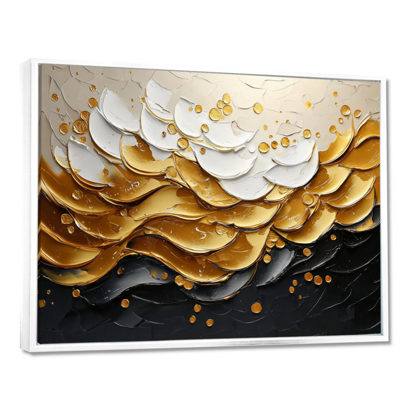 «Mylissa Golden Passage To Transitional Art I», reproduction sur toile transitionnelle, H 12 po x l 20 po, Blanc