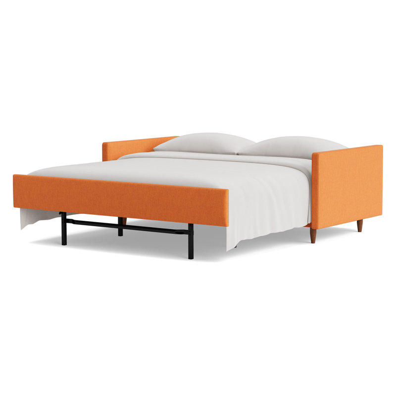 Skinny Fat Sofa Bed, Performance Weave - Carrot