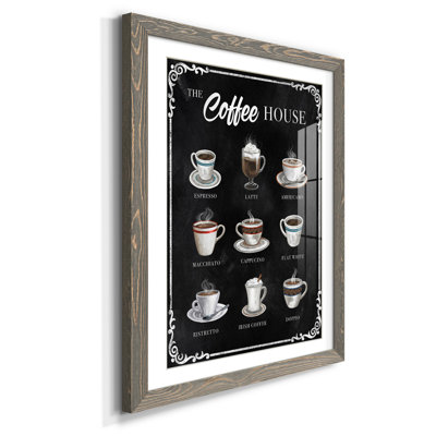 The Coffee House - Reproduction d'art graphique sur papier encadré