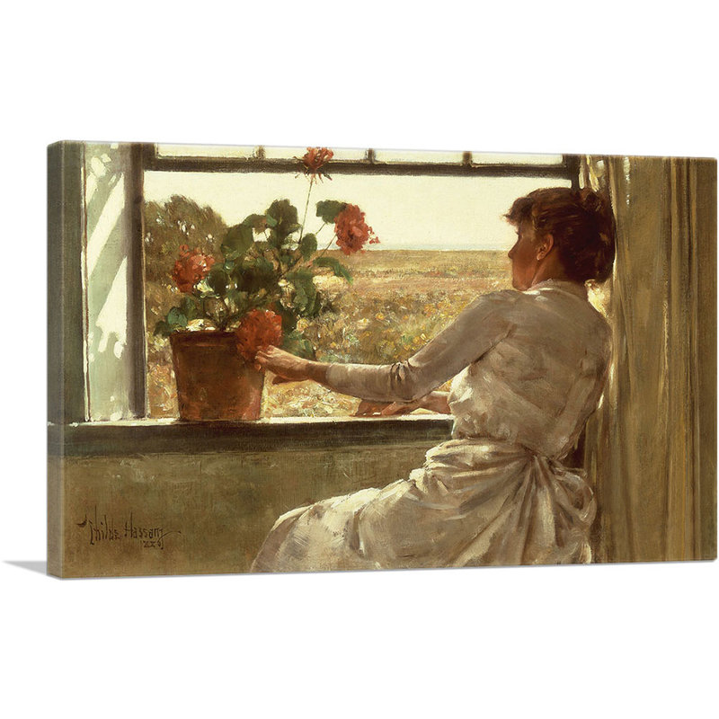 «Summer Evening-1886» par Childe Hassam - peinture sur toile tendue, H 18 po x l 26 po x P 0,75 po