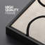 Lignes noires abstraites sur art moderne beige-100937293-111696377
