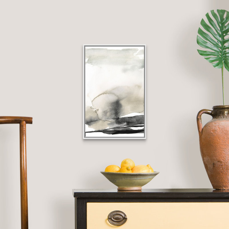 «Ebony Horizon Triptych III» par Jennifer Goldberger - reproduction d'art, H 20 po x l 14 po x P 1,75 po