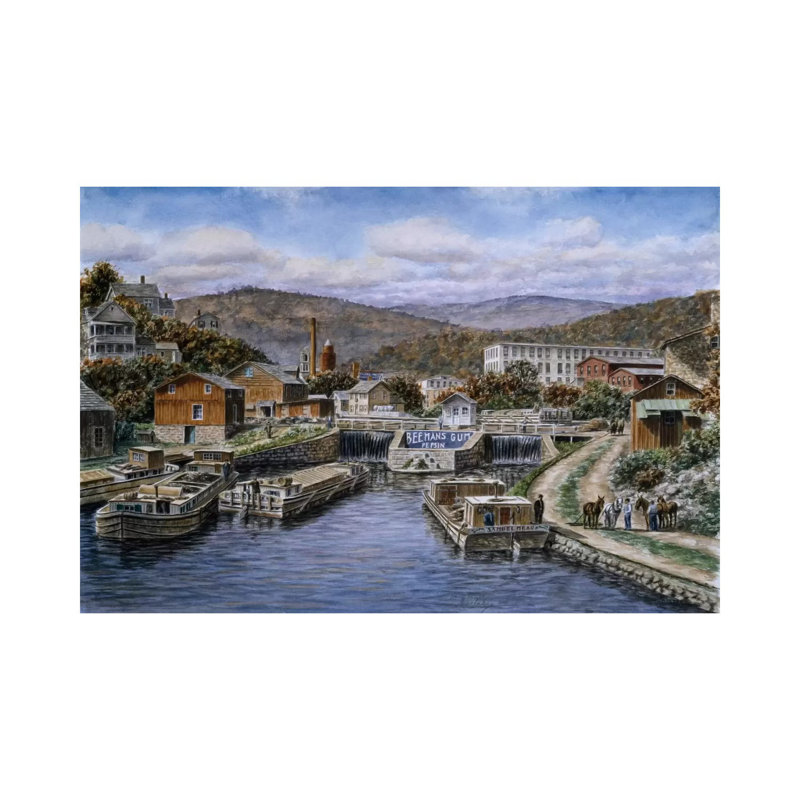 Little Falls, New York by Stanton Manolakas - Wrapped Canvas Painting, 152.5 cm H x 101.5 cm W