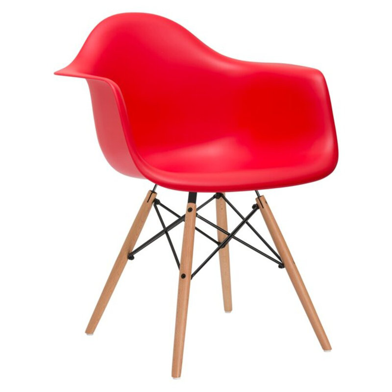 Cardone Arm Chair, Red/Natural