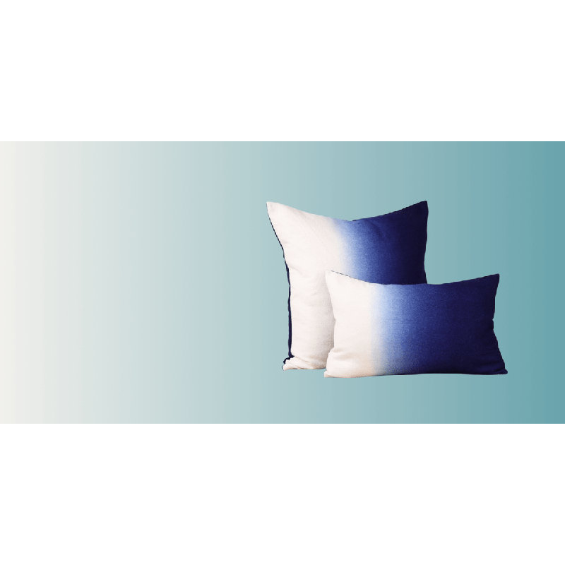 Hand-dyed Ombre Baby Alpaca Rectangle Throw Pillow