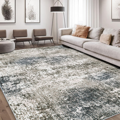 Sarah Machine Washable  Abstract  Area Rug With Non-Slip Backing