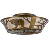 Rustic Lodge 4 - Light Semi Flush Mount