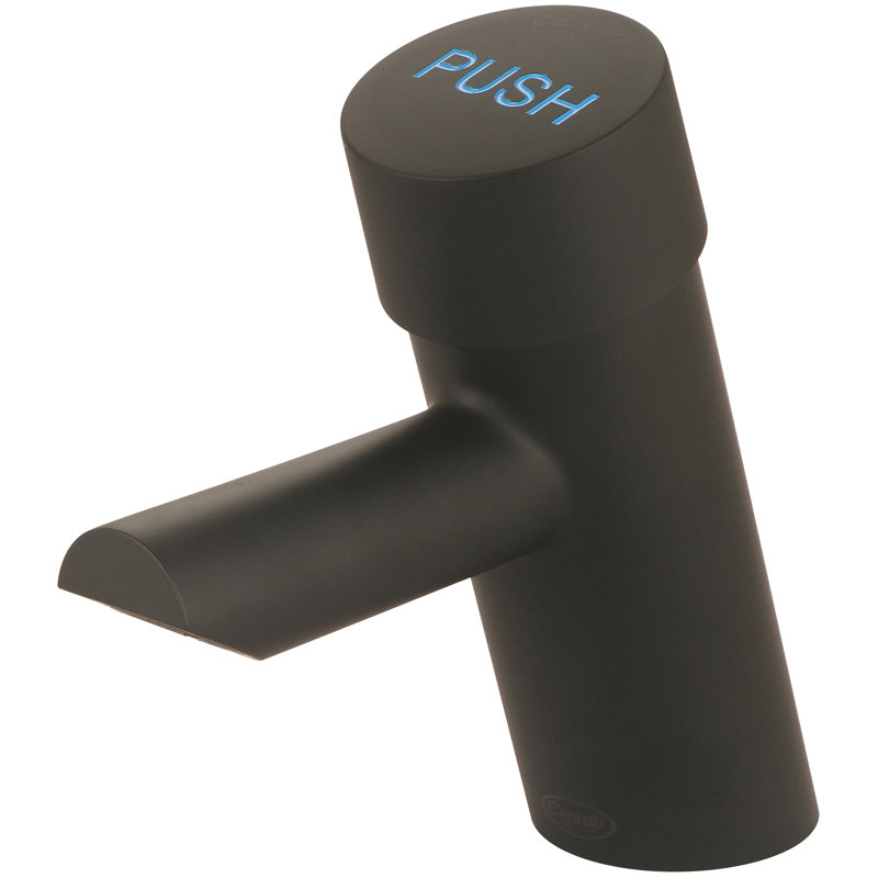 Indicateur d'eau froide central en laiton 0357C,  Noir mat