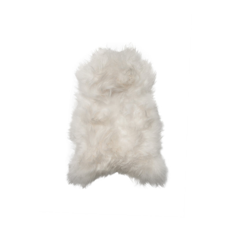 Hansley Handmade Icelandic Sheepskin White Area Rug, Novelty 2' x 3' Duplicate