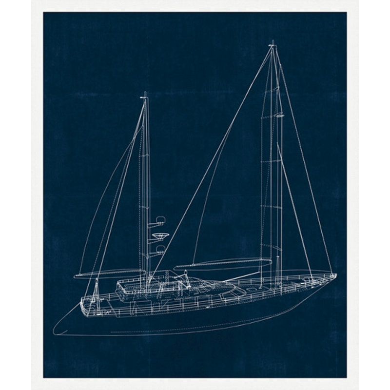 Boat Rendering 2 Framed Graphic Art